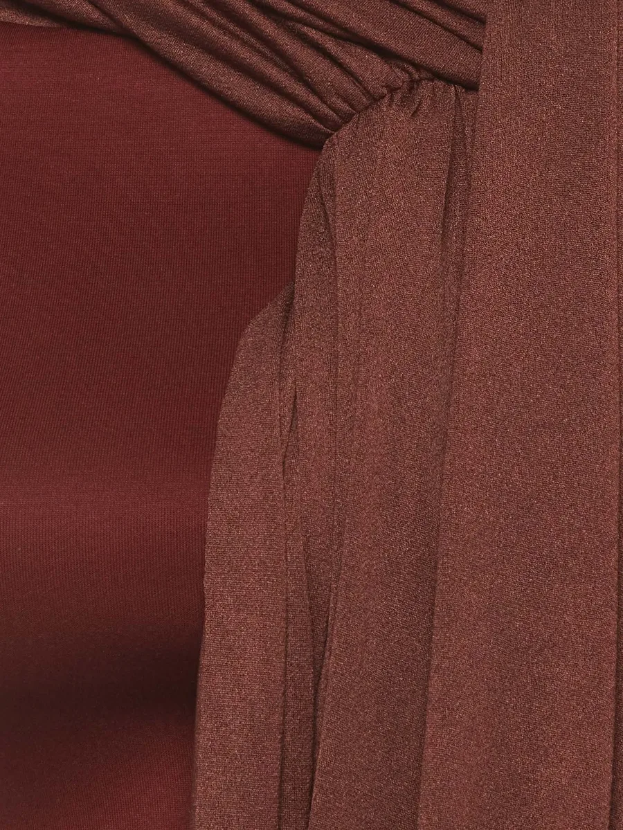 draped high-slit maxi dress 4