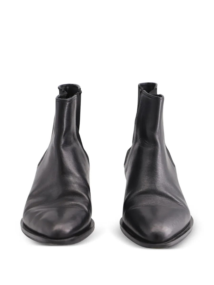 Pointed-toe leather ankle boots 5