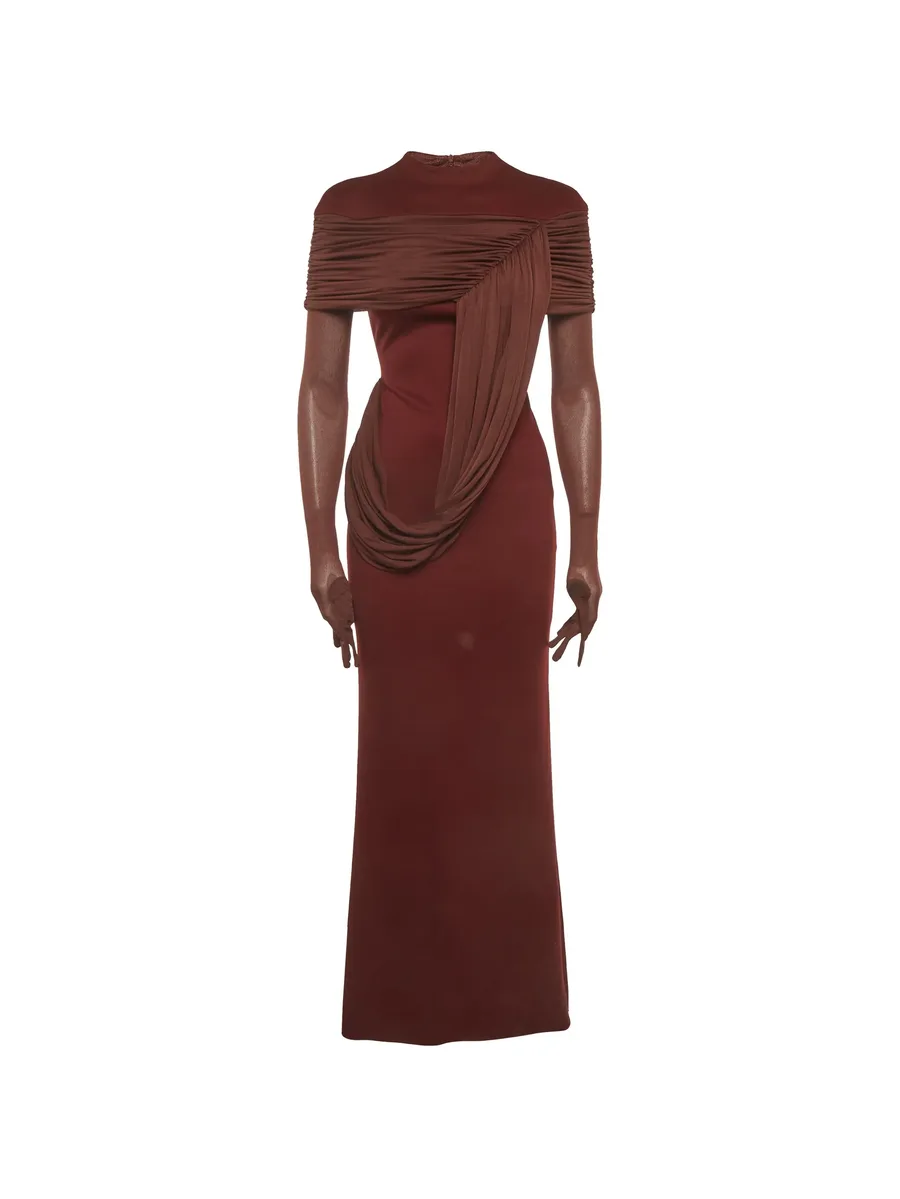 Meydan draped maxi dress 1