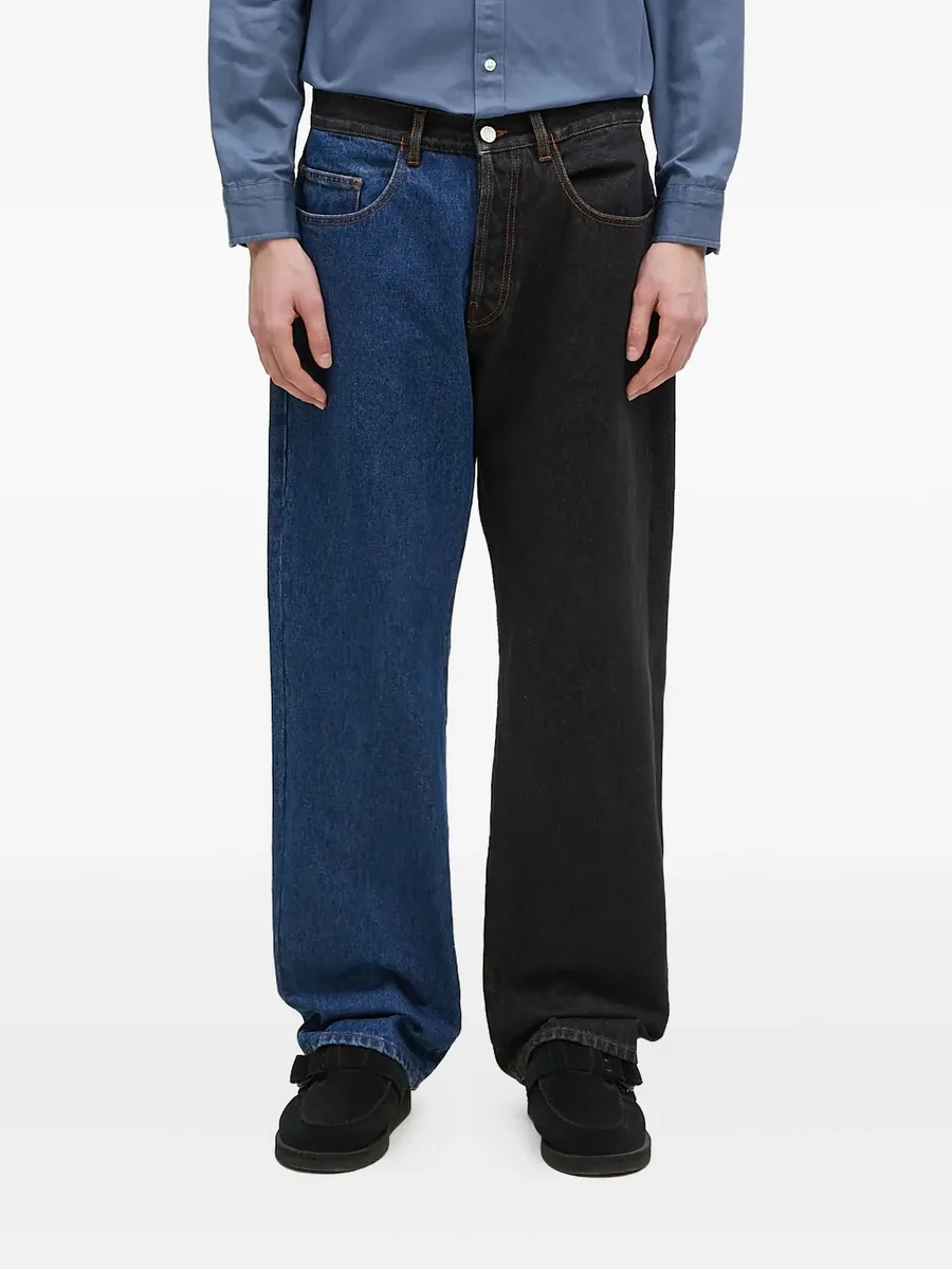 embroidered-logo jeans 4