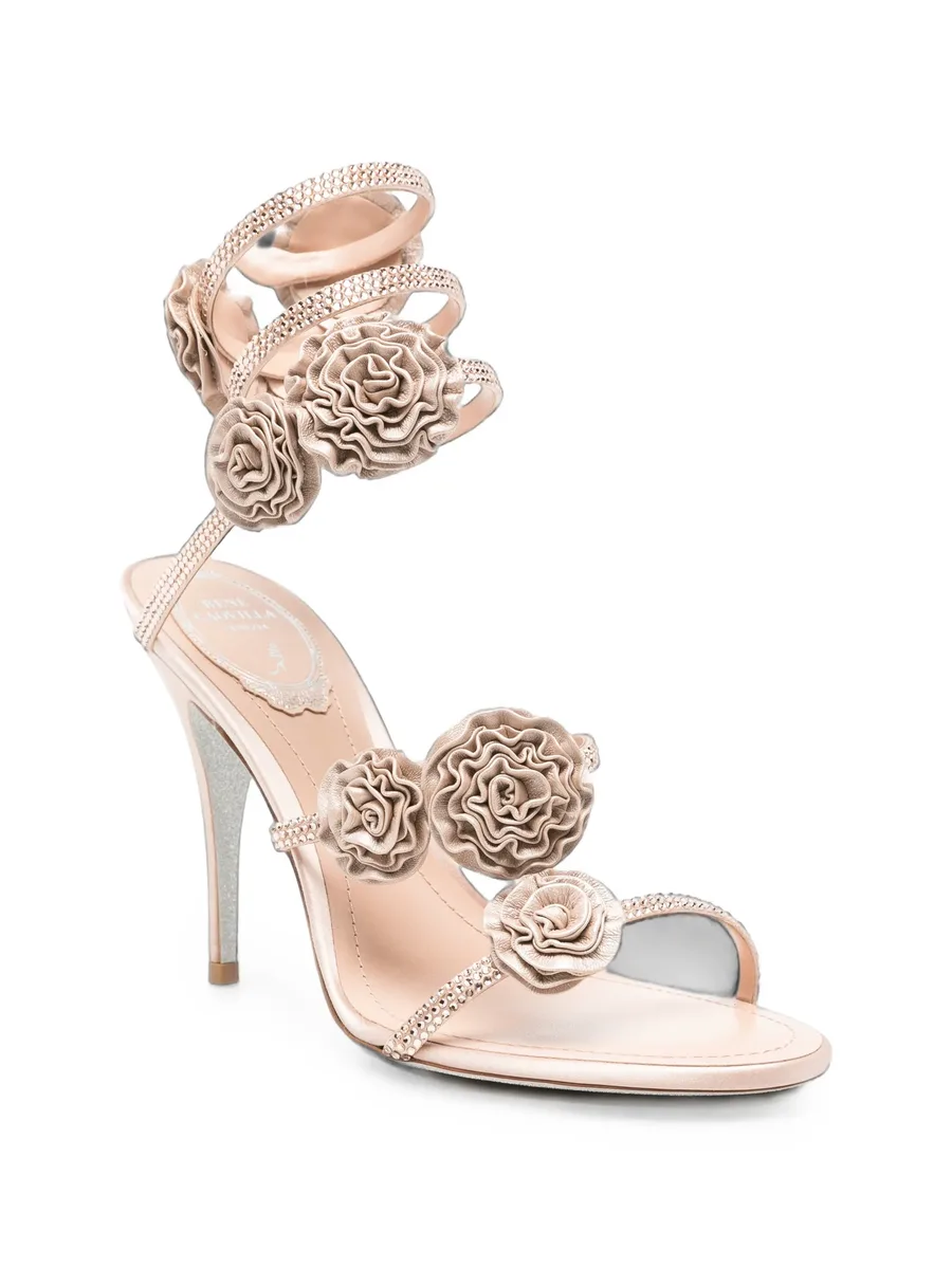 crystal-embellished floral-appliqué sandals 2