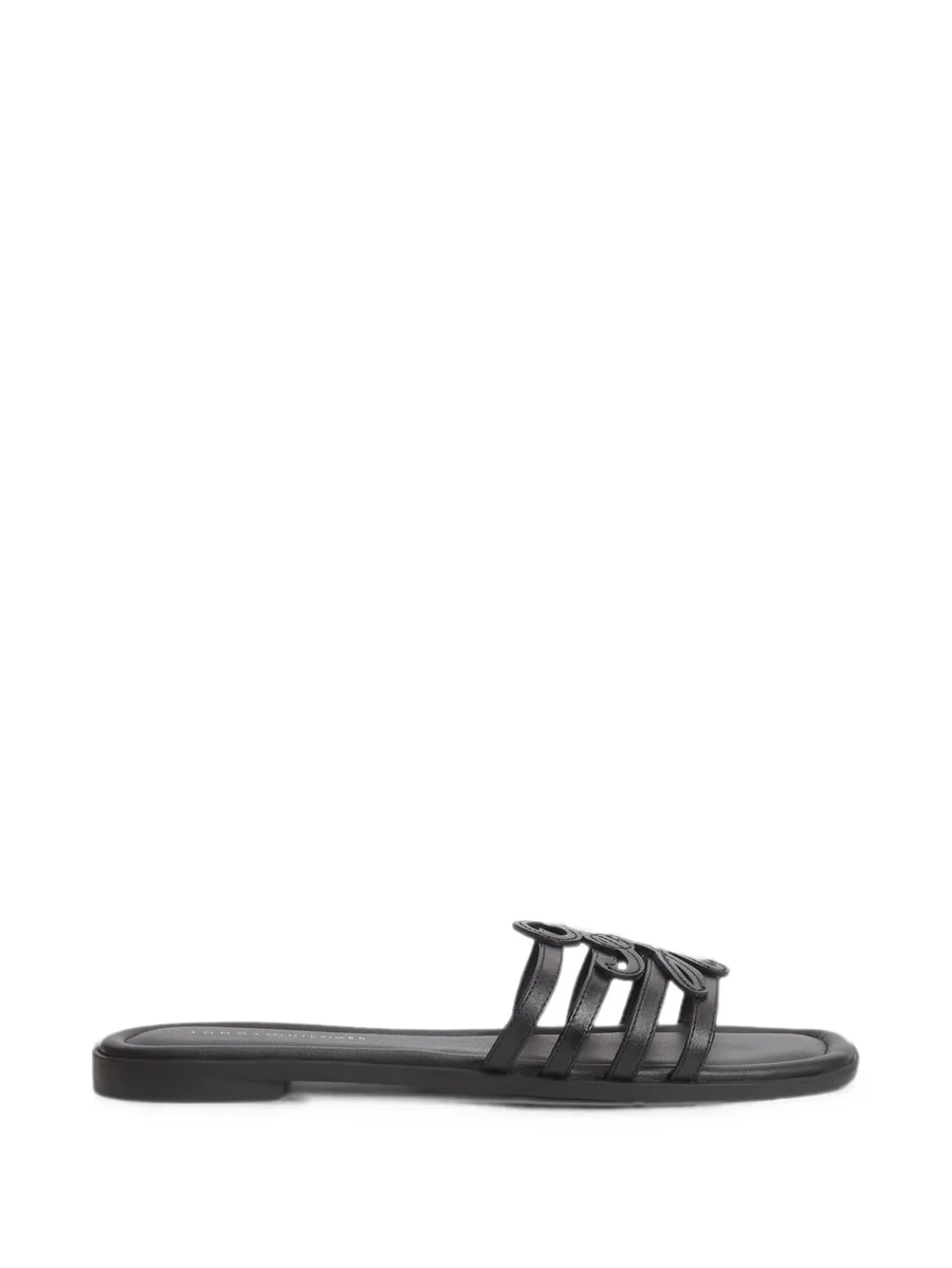 logo-patch multi-strap flat sandals 1