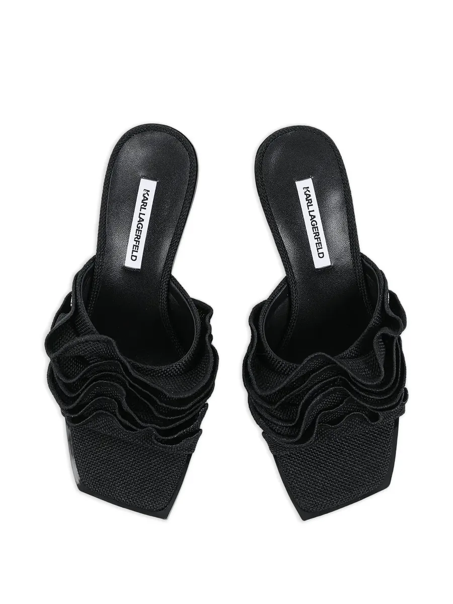 60mm Karmel ruched heeled sandals 8