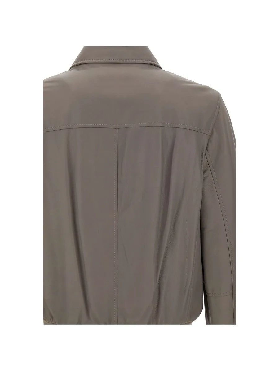 Angioino zip-up leather jacket 7