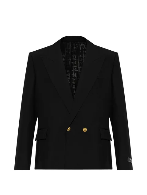 lion-button double-breasted jacket