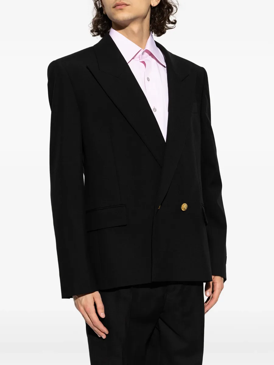 lion-button double-breasted jacket 5