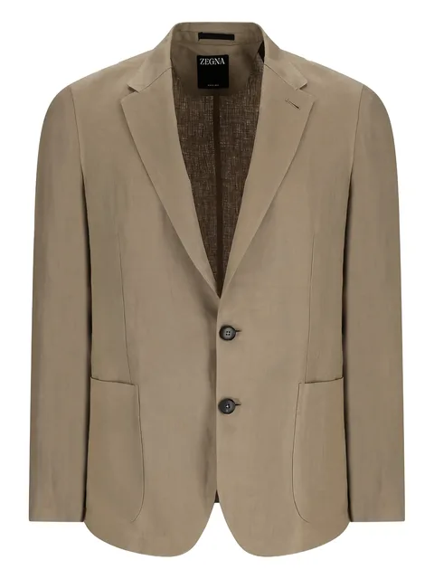 single-breasted linen jacket