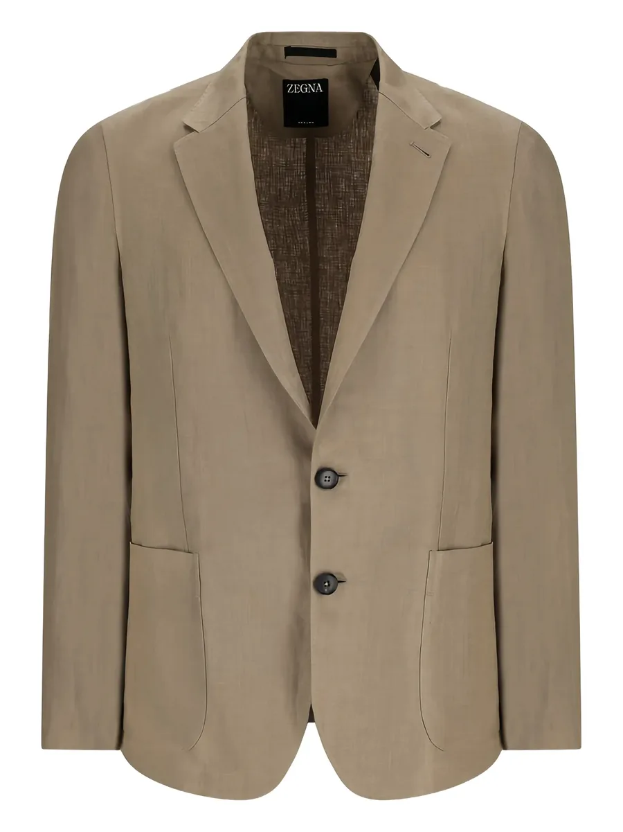 single-breasted linen jacket 2
