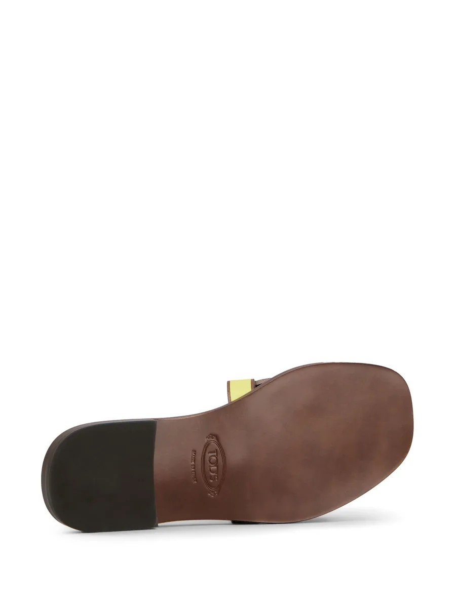 logo-strap leather sandals 6