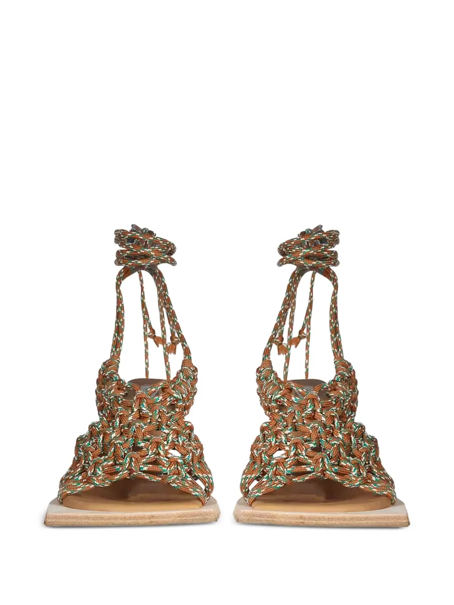 35mm self-tie heeled sandals 3