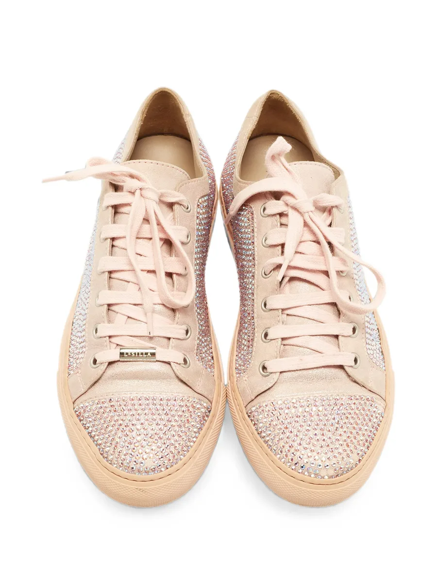 crystal-embellished low-top sneakers 4