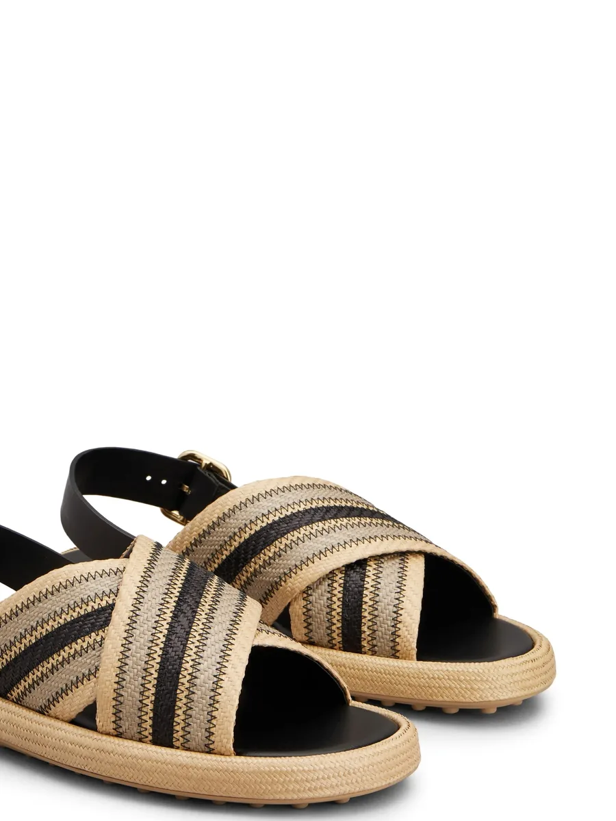 two-tone woven sandals 3