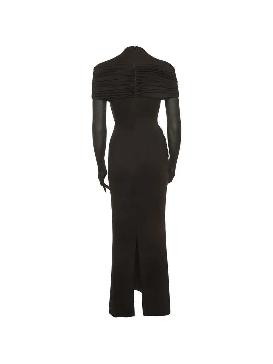 draped jersey maxi dress 2