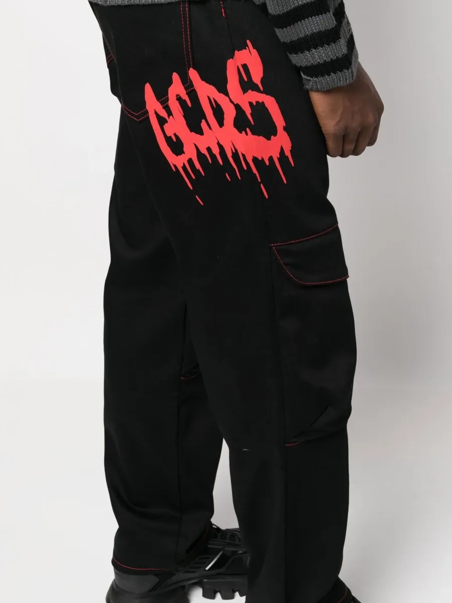 logo-print straight-leg jeans 10