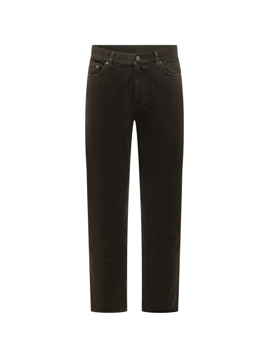 stright-leg cotton jeans 1