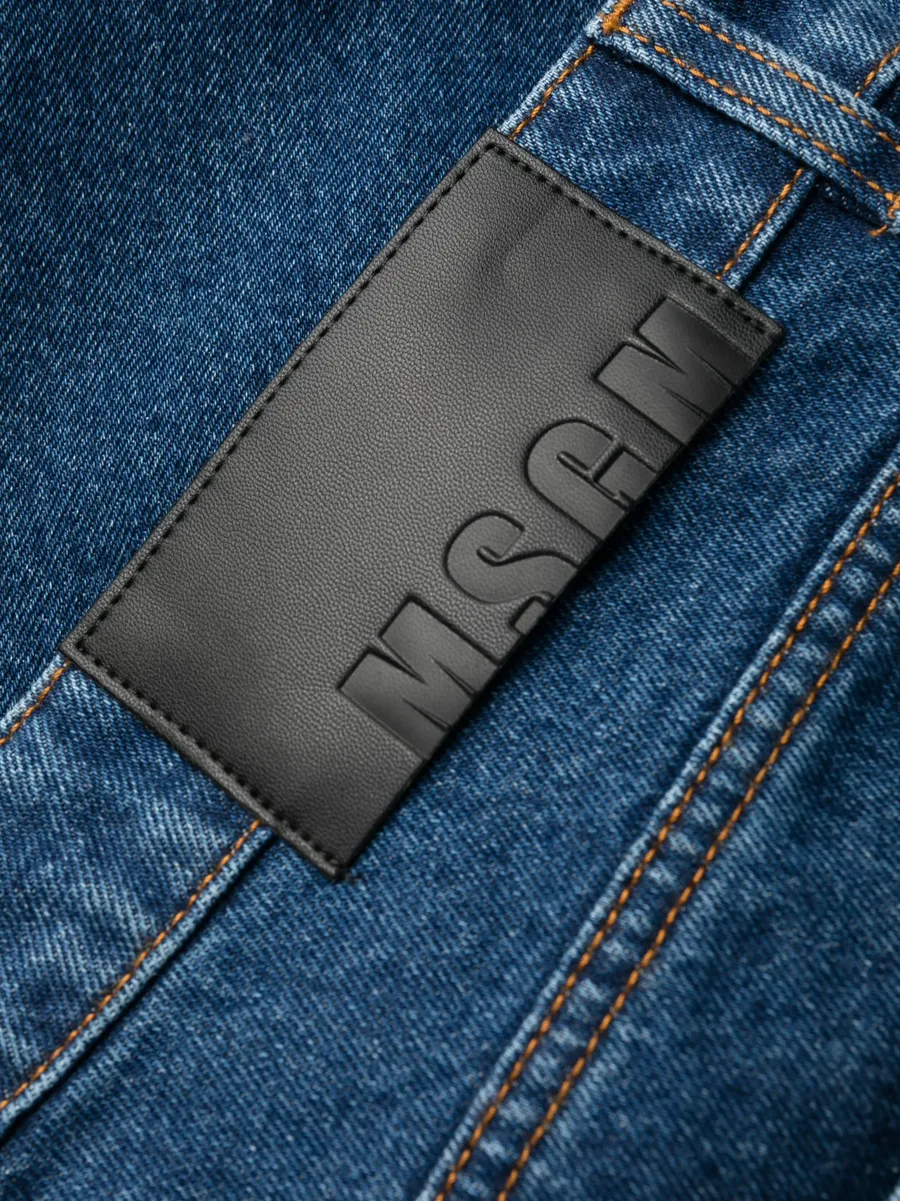 logo-embroidered straight-leg jeans 14