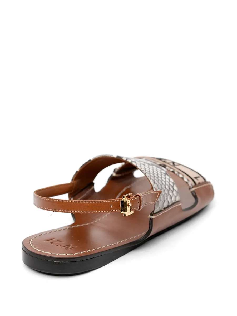 snakeskin-effect strap sandals 3