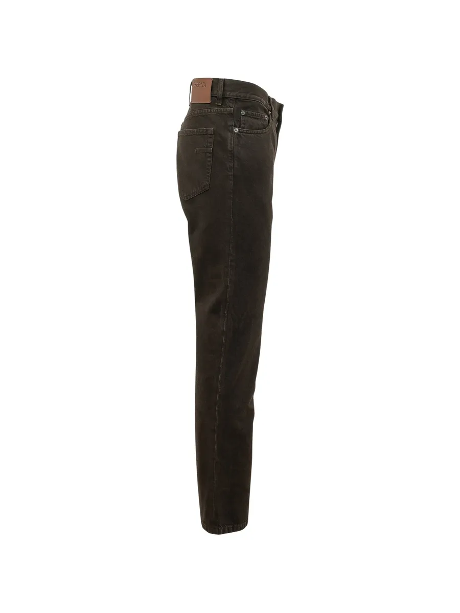 stright-leg cotton jeans 5