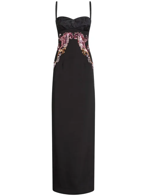 embroidered silk dress