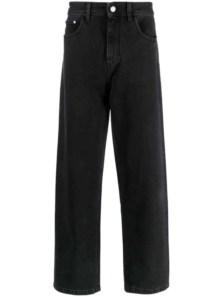 graffiti-print wide-leg jeans 1