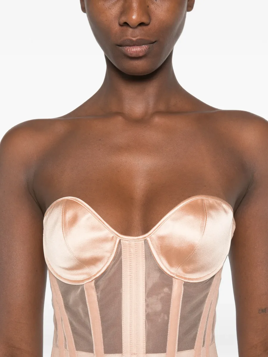 sheer lace-up corset 5