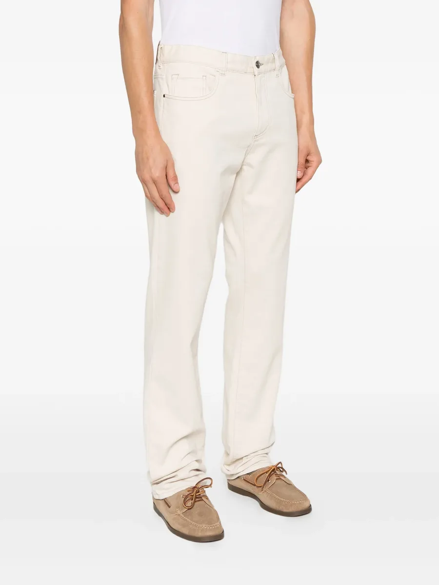 straight-leg cotton-blend jeans 6