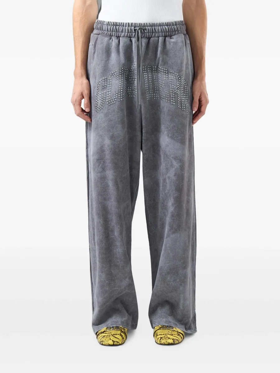 studded logo-patch track pants 3