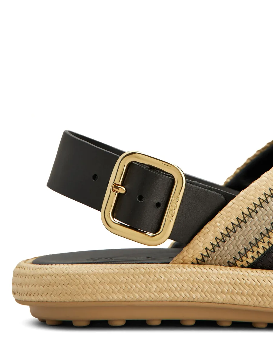 two-tone woven sandals 10