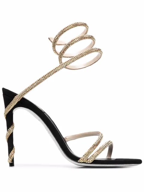 Margot 105mm jewelled snake sandals