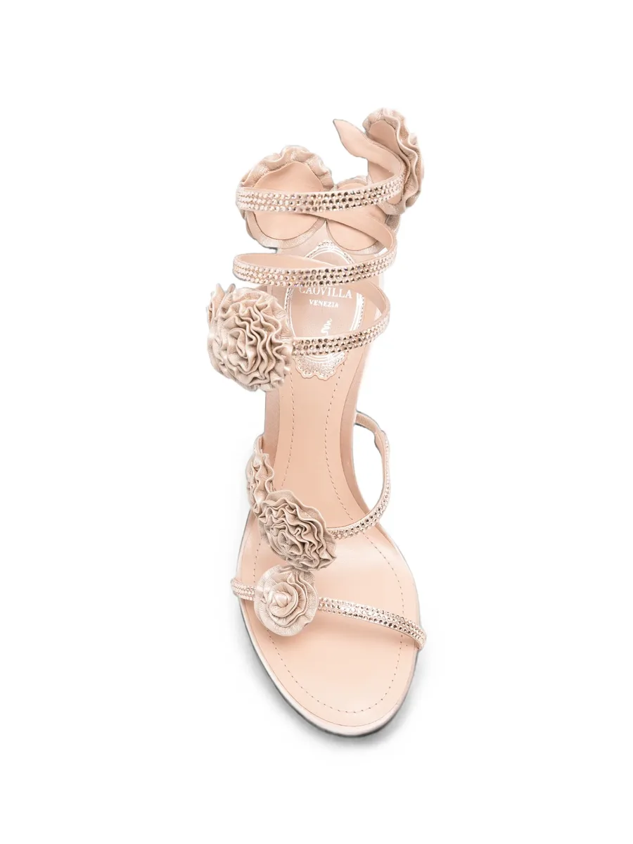 crystal-embellished floral-appliqué sandals 4