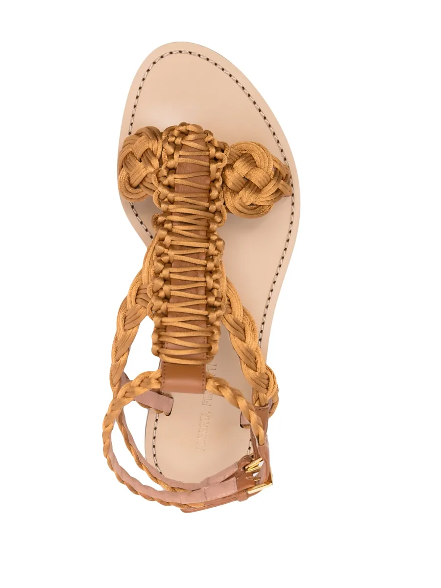 open-toe braided sandals 8