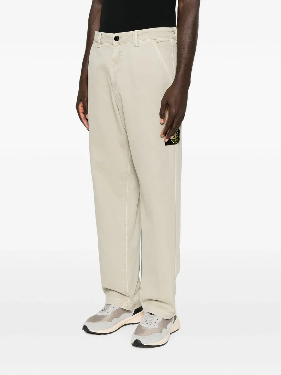 logo-patch straight-leg trousers 3