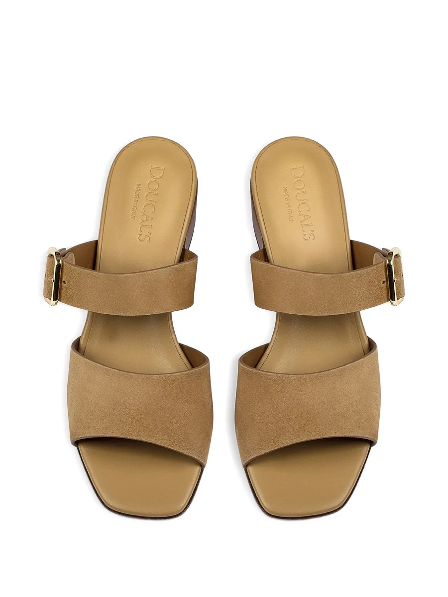 suede double-strap sandals 6