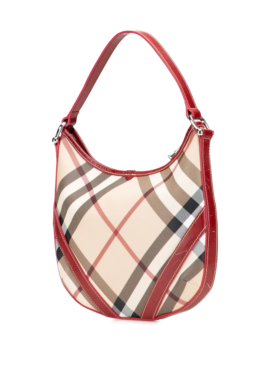 2000-2017 Supernova Check Coated Canvas Larkin hobo bag 5
