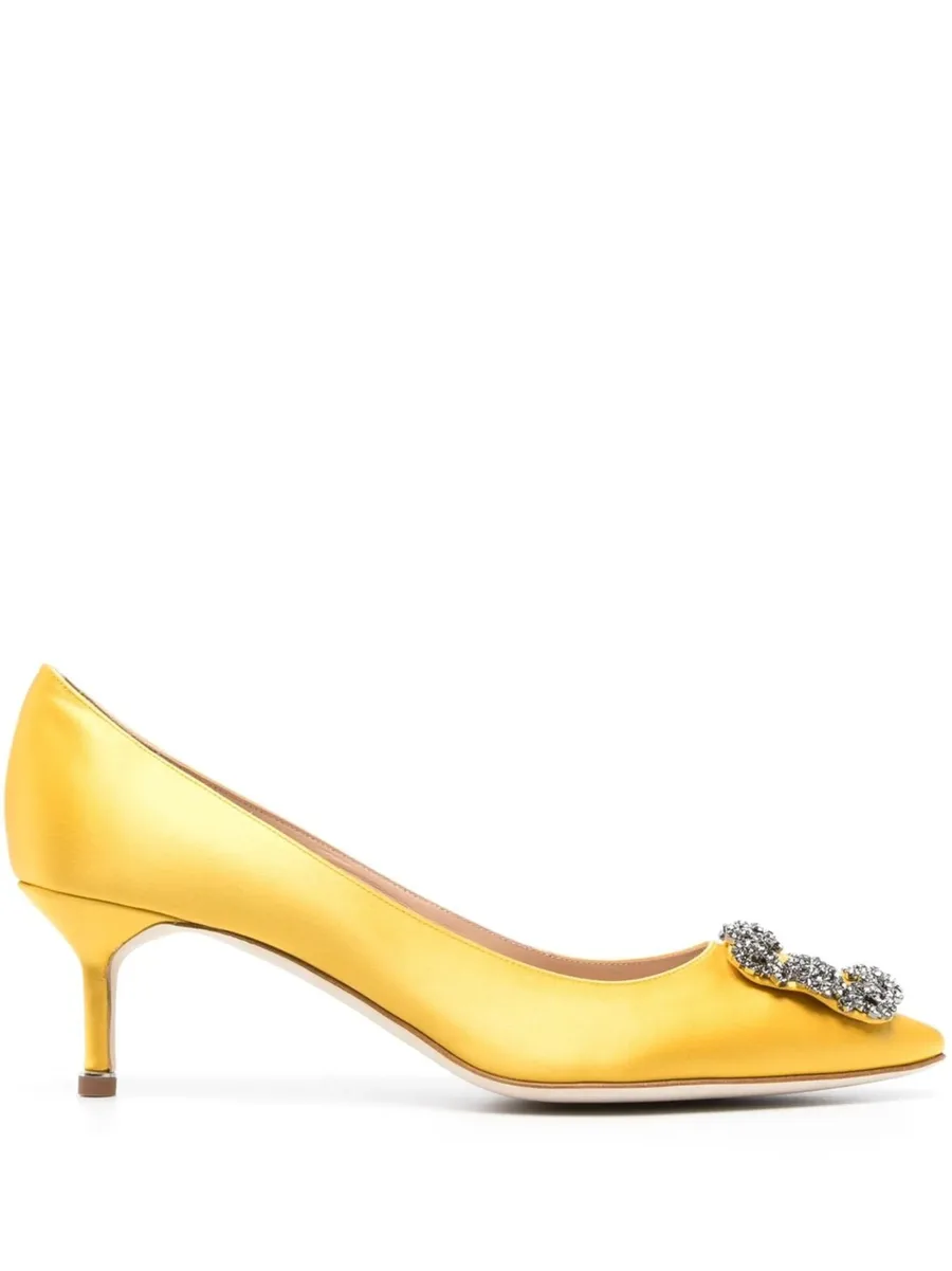 Hangisi 50mm crystal buckle pumps 2