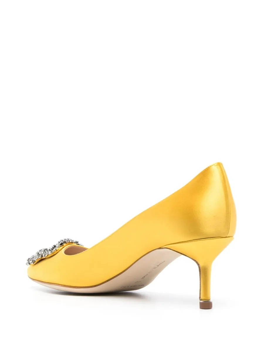 Hangisi 50mm crystal buckle pumps 5