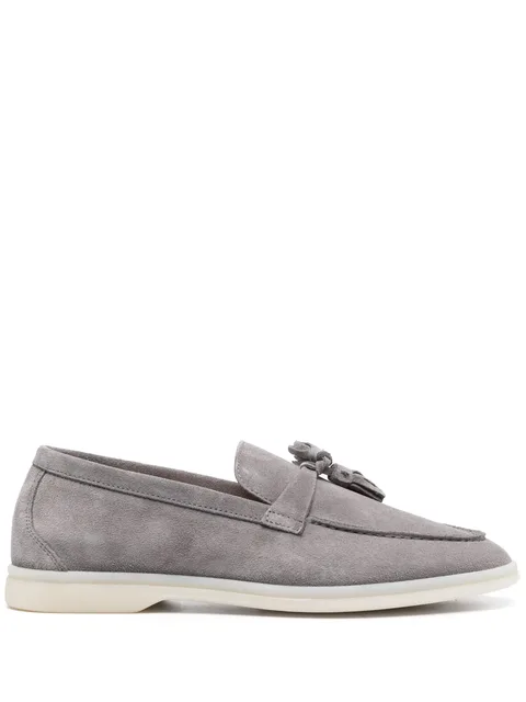 tassel-detail suede loafers