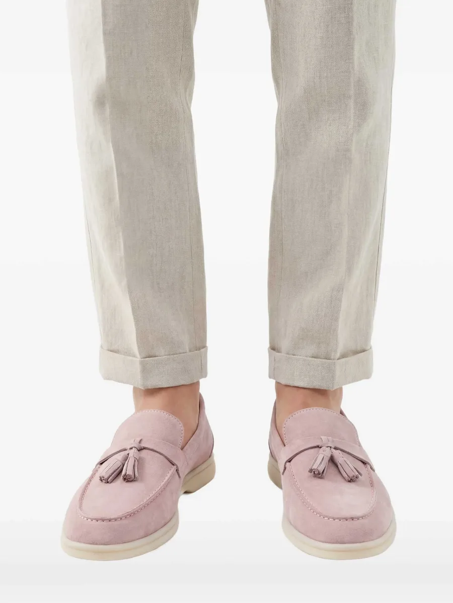 tassel detail suede loafers 4