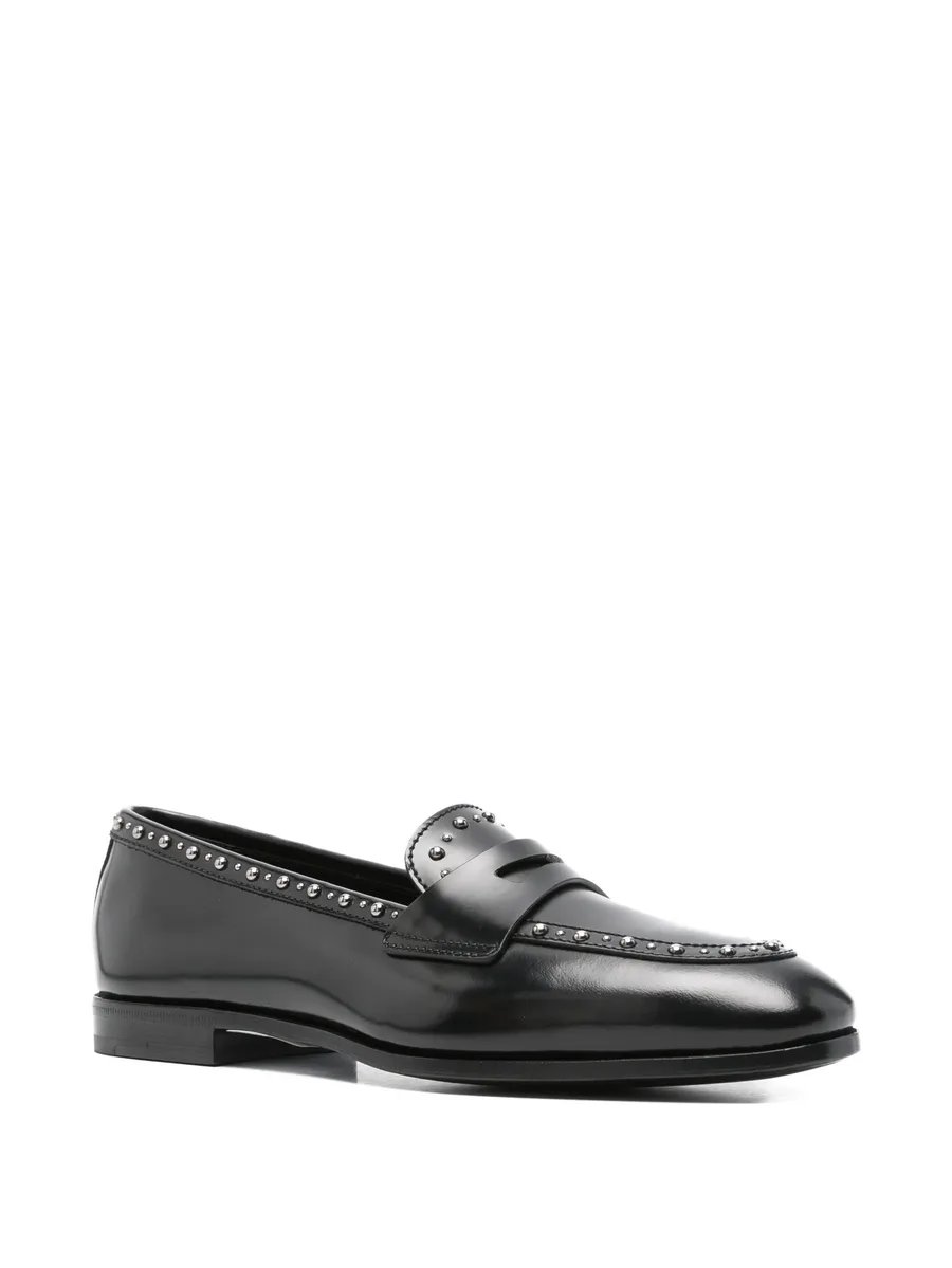 Onyx Met. studded penny loafers 4