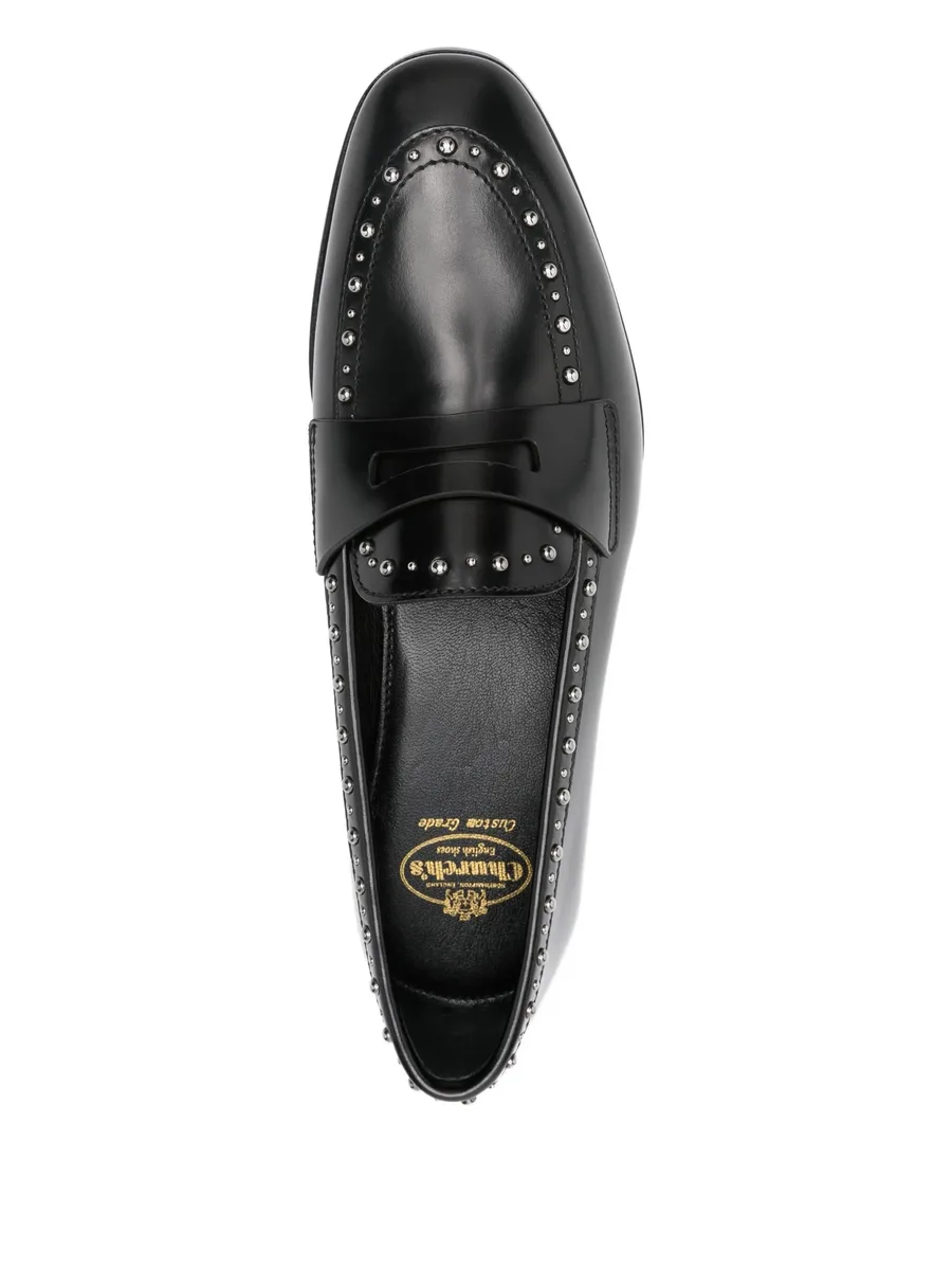 Onyx Met. studded penny loafers 7