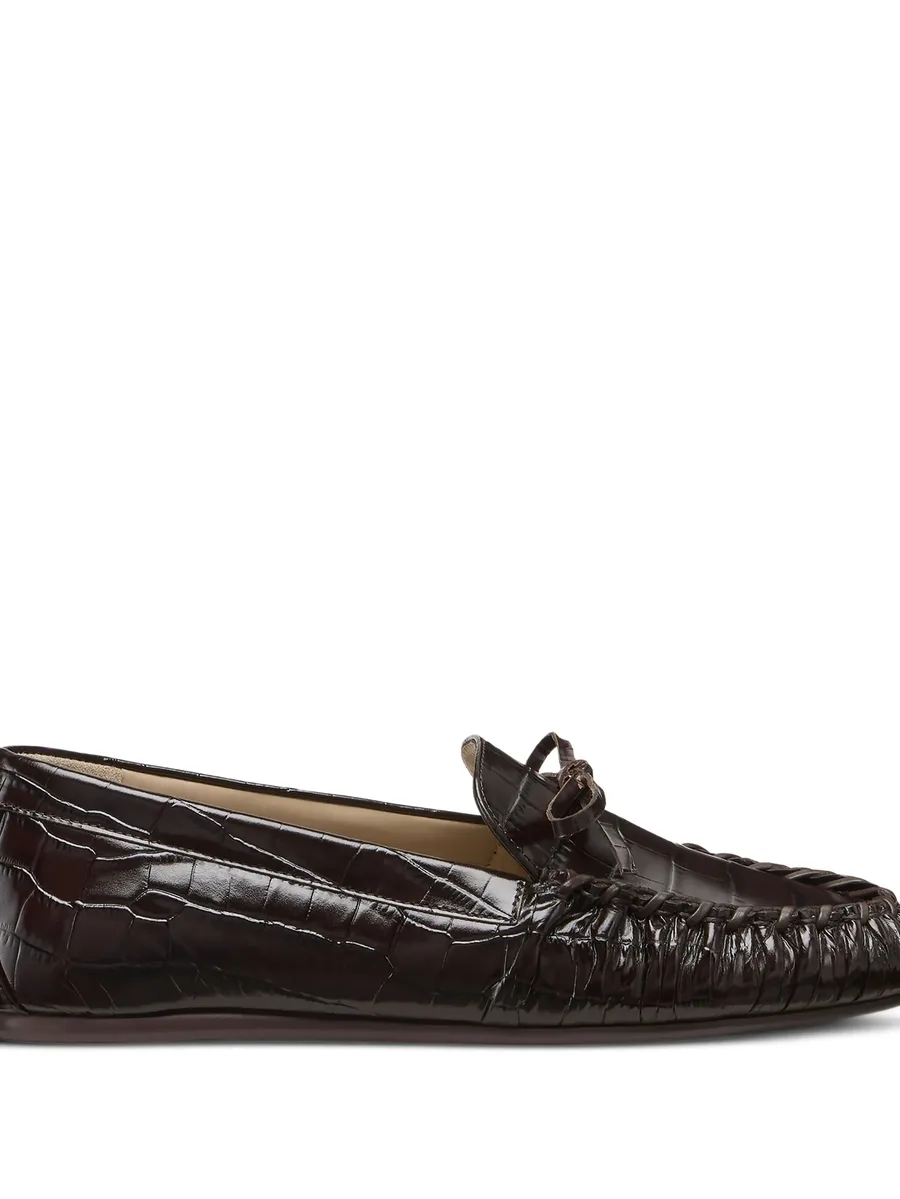 bow embossed loafers 2