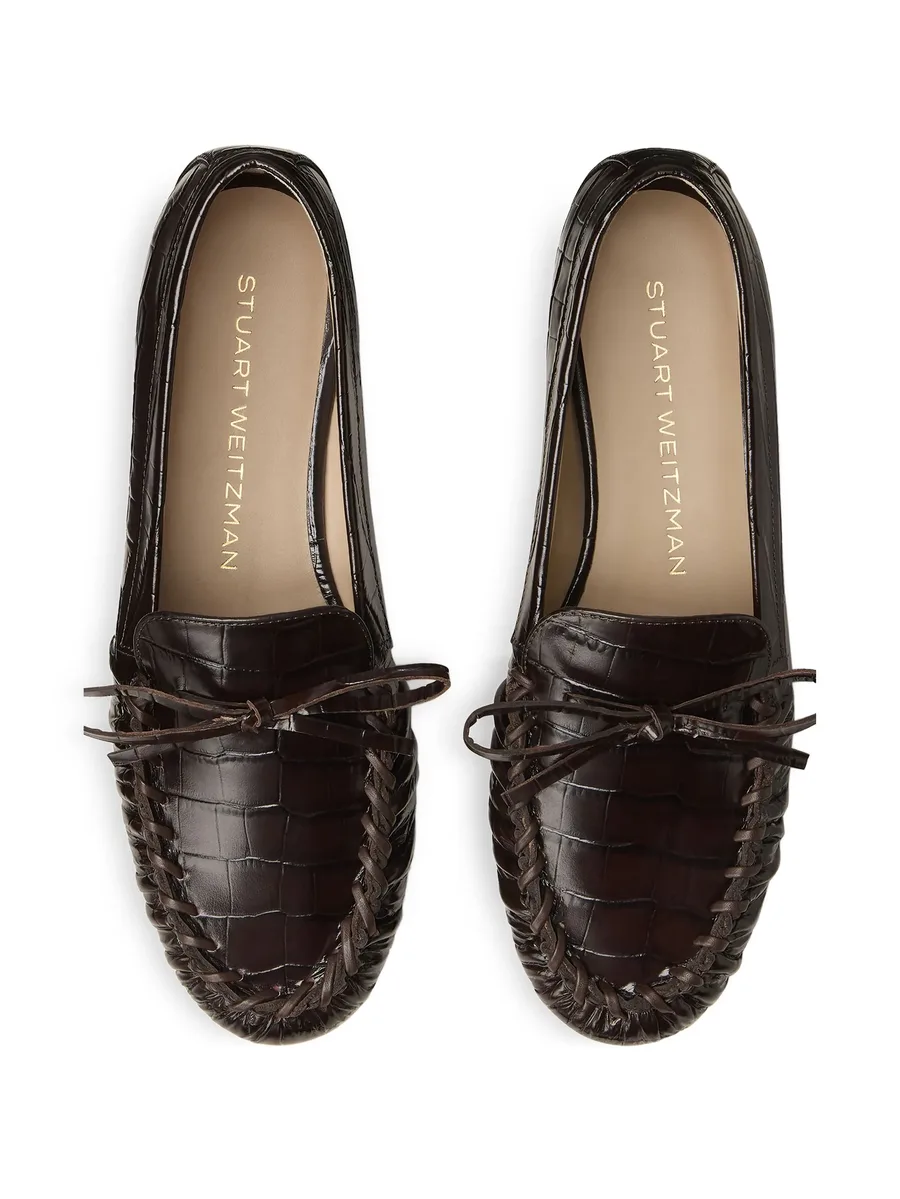 bow embossed loafers 5