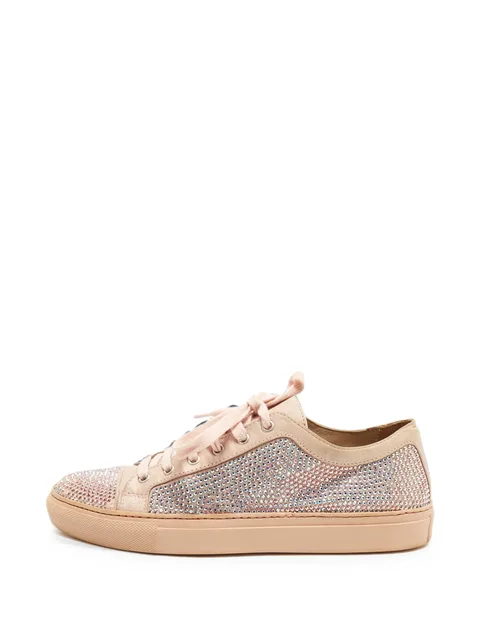 crystal-embellished low-top sneakers