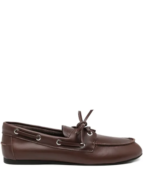leather boat shoes