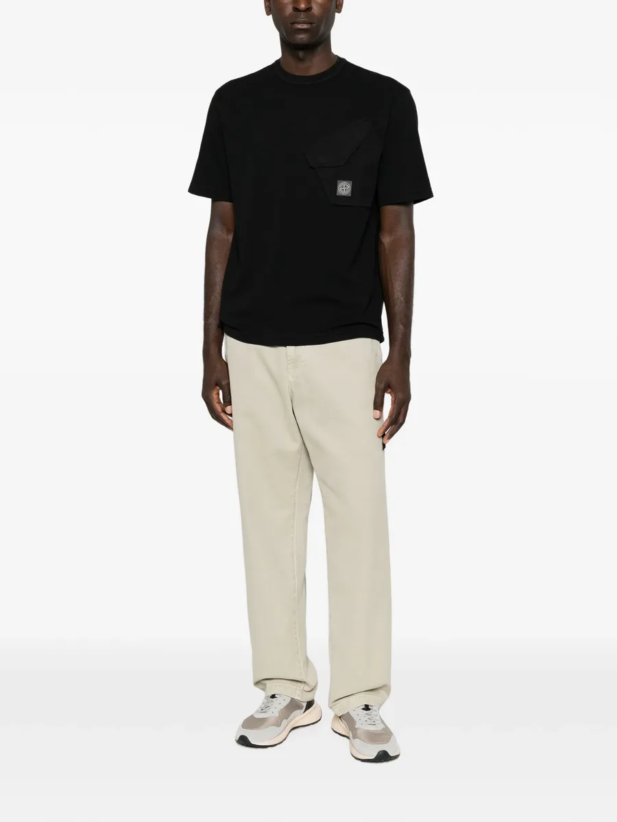 logo-patch straight-leg trousers 2
