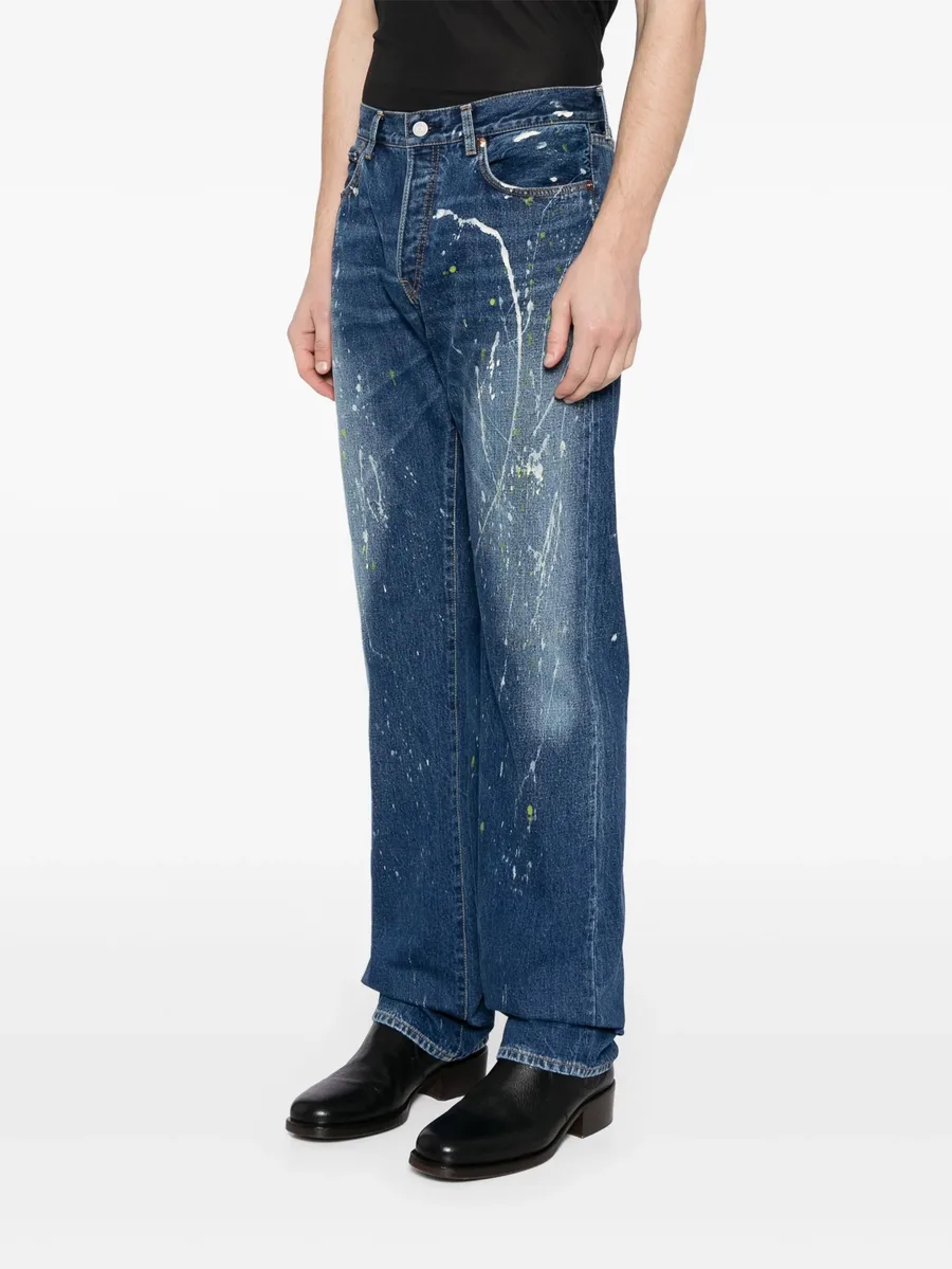 paint-splatter straight-leg jeans 6