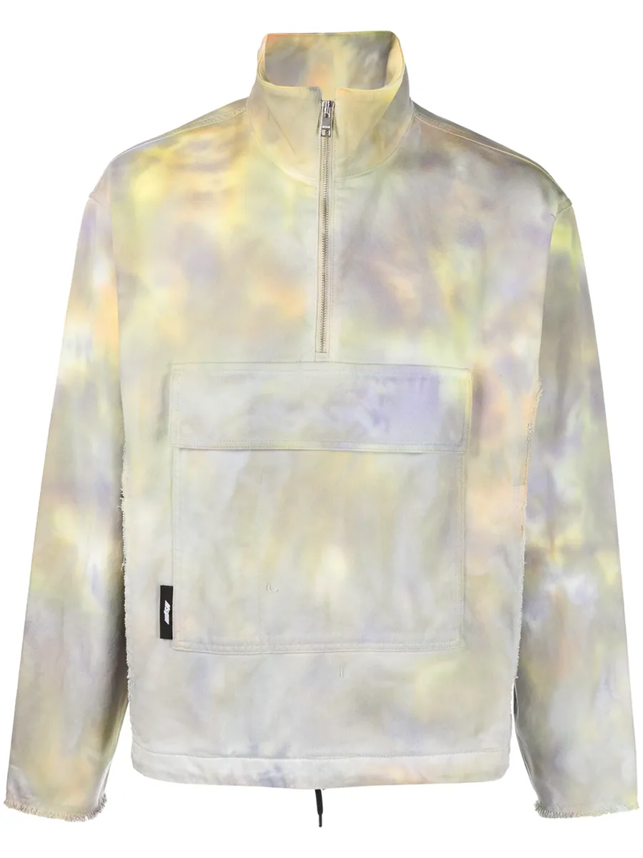 tie-dye pattern half-zip sweatshirt 2