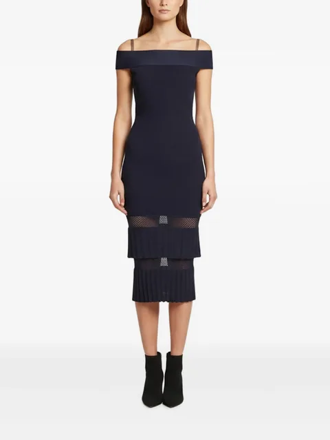 off-the-shoulder mermaid midi dress