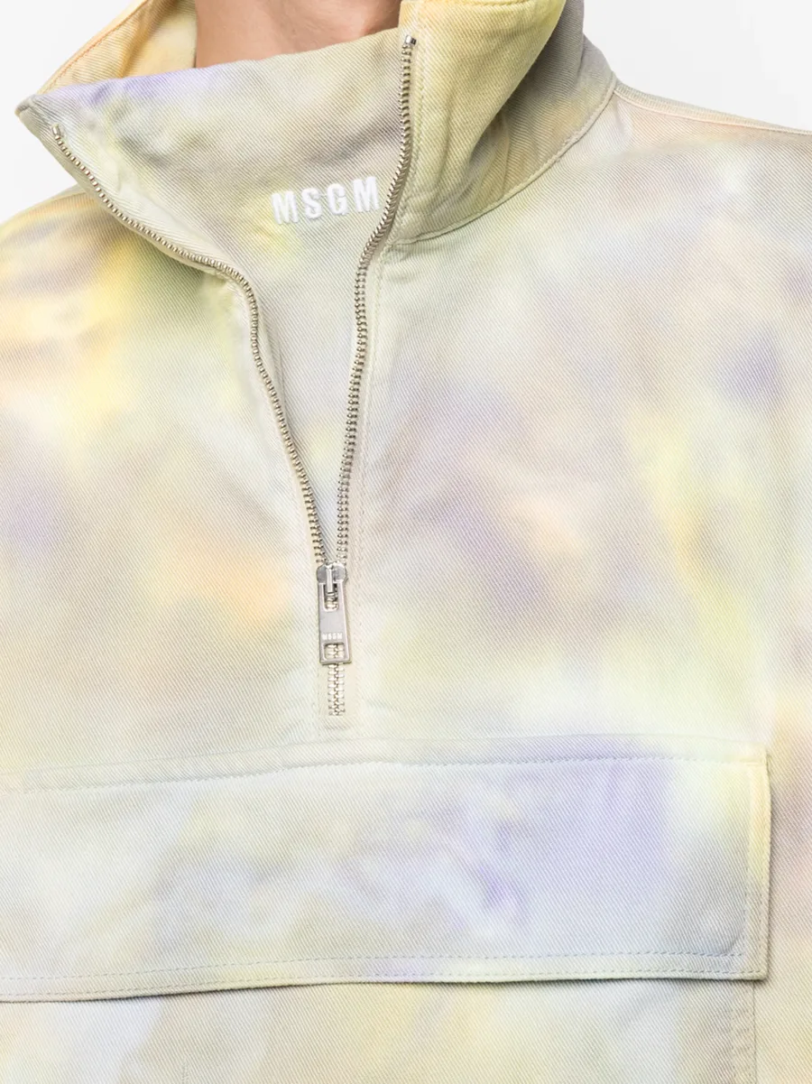 tie-dye pattern half-zip sweatshirt 8