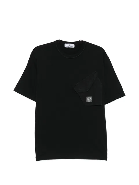 logo-patch chest-pocket T-shirt
